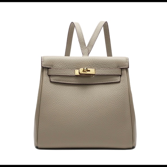 New Camel High Quality Genuine Leather Backpack Shoulder Bag Rucksack Travel - Picture 12 of 16